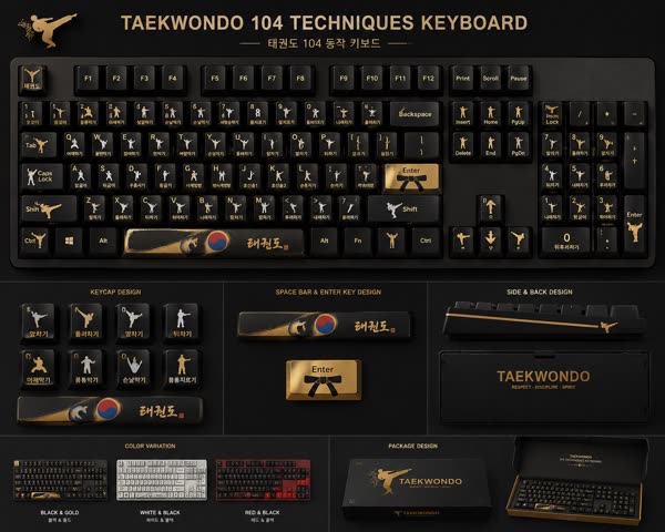 태권도 104 동작 키보드